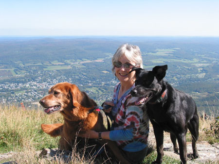 Abbey, Eve and Mom on Mt. Greylock